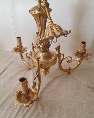 Lampadario in ottone