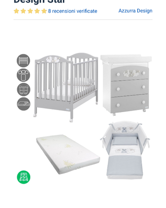 Lettino e Fasciatoio Azzurra Design Star