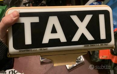 Insegna Luminosa "TAXI" Tetto Originale Vintage