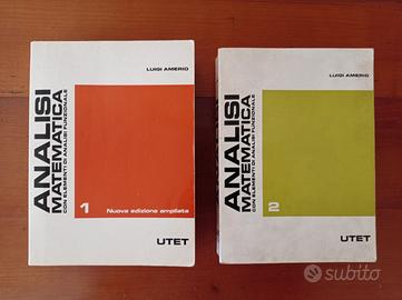 Analisi matematica 1+2 di Luigi Amerio - UTET