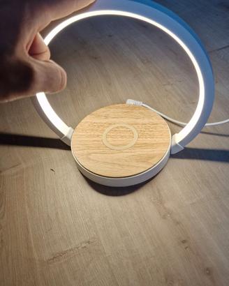 Lampada da Tavolo con Caricabatterie Wireless