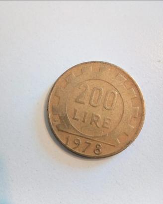 Moneta Rara 200 lire 1978