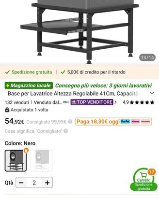 base per lavatrice NUOVA