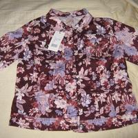 Giacca donna bordeaux con fantasia floreale
