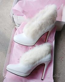 Scarpe da cerimonia con pelliccia sintetica