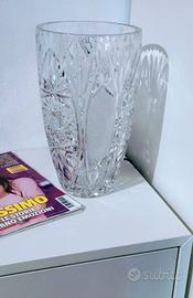 Vaso in cristallo di Boemia h. 25 cm