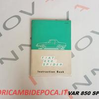 Libretto Uso e Manutenzione (inglese) - Fiat 850 S