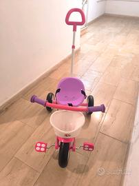 Triciclo a spinta per bambini con maniglione - Ros