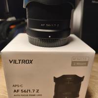 obiettivo viltrox af 56 f 1.7 z apsc