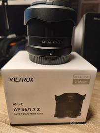 obiettivo viltrox af 56 f 1.7 z apsc