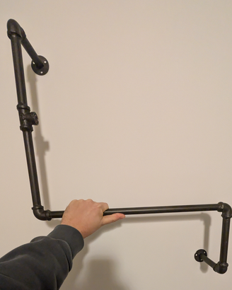 Appendiabiti da parete in metallo stile industrial