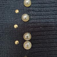 sciarpa Liu-Jo nera con perline 