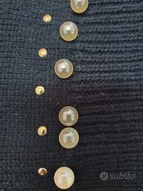 sciarpa Liu-Jo nera con perline 