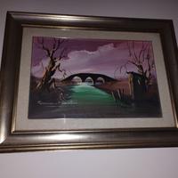 ~Il Ponte~ Romano Mussolini  tela 60x40cm.