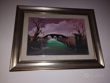 ~Il Ponte~ Romano Mussolini  tela 60x40cm.
