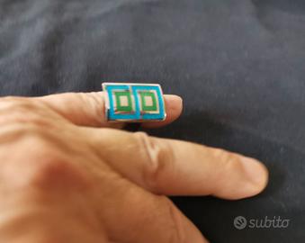 Anello in argento 925 con smalti