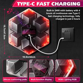 Macchina Boxe Musicale Bluetooth con Guanti