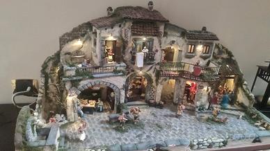 Presepe Artigianale 102cm con Fontana e Luci