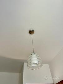 Lampadario a sospensione moderno vetro satinato