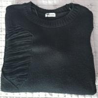 Maglione nero con strappi Tezenis
