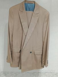 abito uomo completo doppio petto beige 