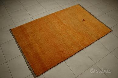 Tappeto Gabbeh arancio-giallo circa 150x100 cm