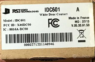 Sensore allarme wireless finestra RSI IDC601 video