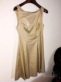 vestito cotone cangiante oro mis 44