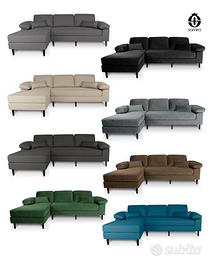 Divano Angolare 3 Posti Con Chaise Longue Sinistra