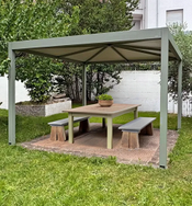 Gazebo da giardino mt. 4x4  modello Giza