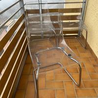 Set 4 sedie trasparenti
