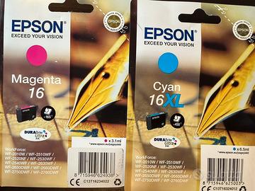 Epson 2 cartucce originali/16XL Magenta+Ciano