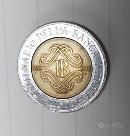 500 lire centenario Banca d'Italia 1993 moneta