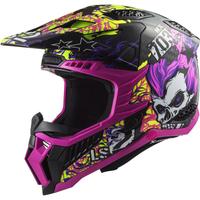 Casco cross ls2 mx703 c x-force fireskull violet