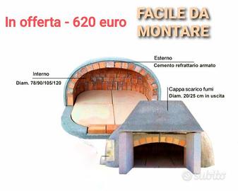 Artigianale forno prefabbricato a legna