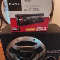 basso da baule ..e autoradio, più amplificatore