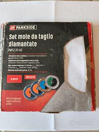 set 3 pezzi  mole da taglio diamantate 