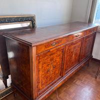 Credenza antica in radica pregiata con intarsi