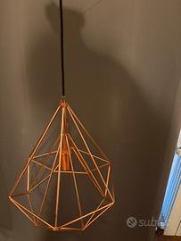 Lampadario a sospensione geometrico rame