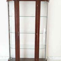 Vetrina una anta fianchi a vetro interamente legno