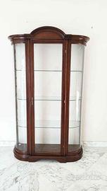 Vetrina una anta fianchi a vetro interamente legno