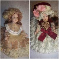 13 Bamboline in ceramica abiti riprodott dell'800 