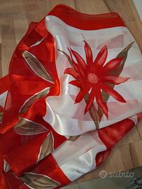foulard Grande sul rosso 100x95cm 
