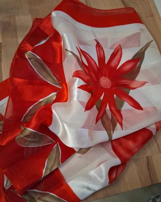 foulard Grande sul rosso 100x95cm 