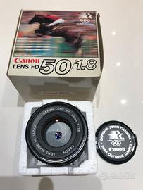 OBIETTIVO CANON FD 50mm 1.8 LENS - NUOVO