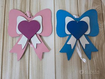 Stock 2 pezzi forma fiocco nascita