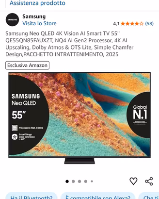 55 smart tv samsung oppure permuta per 65