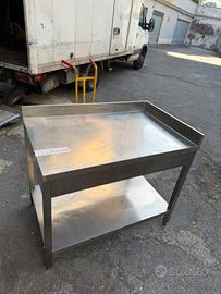 Tavolo acciaio inox con sponda