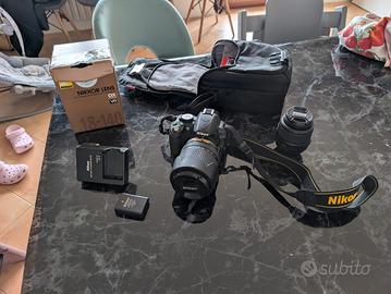 Nikon d3100 + 18-55 + 18-140 + borsa Manfrotto