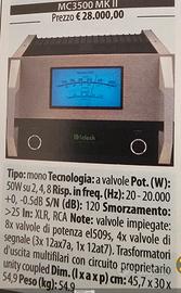 MC INTOSH AMPLIFICATORI FINALI MONO 3500 MK II